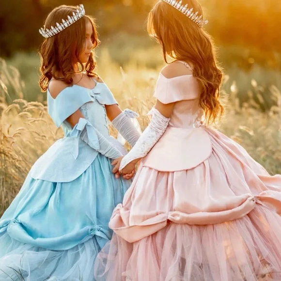 strapless open back dress The Princess Cinderella Blue Costume Dress – Luxury Kids Costume by  Teresita Orillac – Joy Costumes main image 1